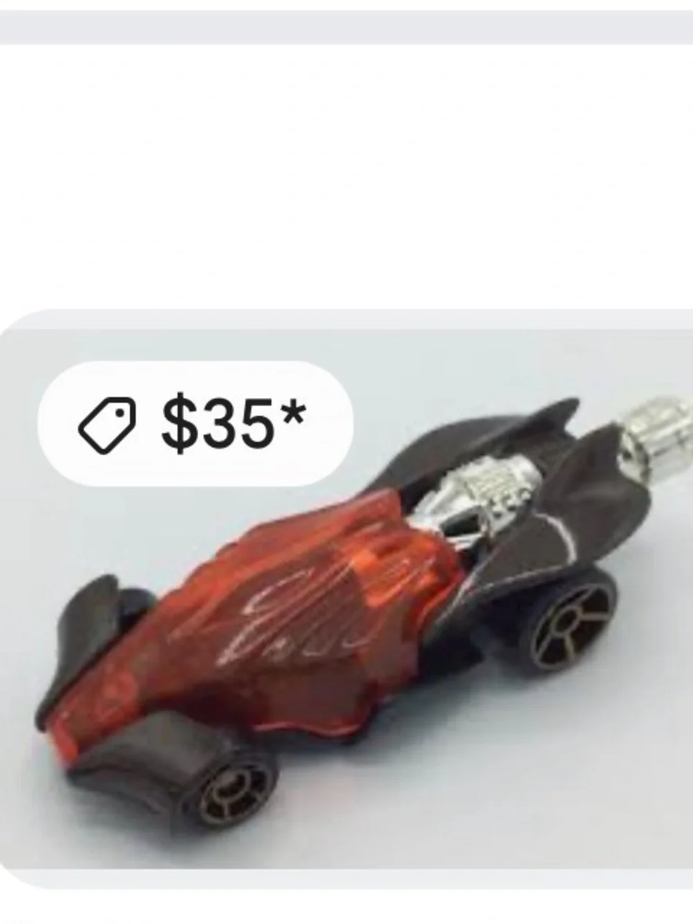VERY RARE 2006 Hot Wheels McDonald’s Giveaway Jet Race Car – Brown & See-Through